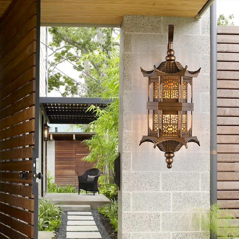 Tower Rectangular Metal Patio Outdoor Light