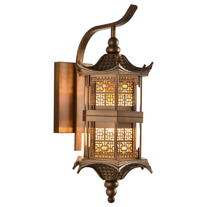 Tower Rectangular Metal Patio Outdoor Light