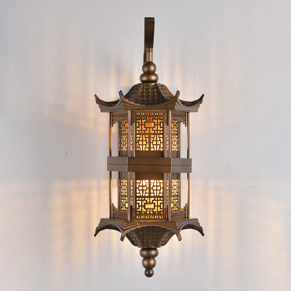 Tower Rectangular Metal Patio Outdoor Light