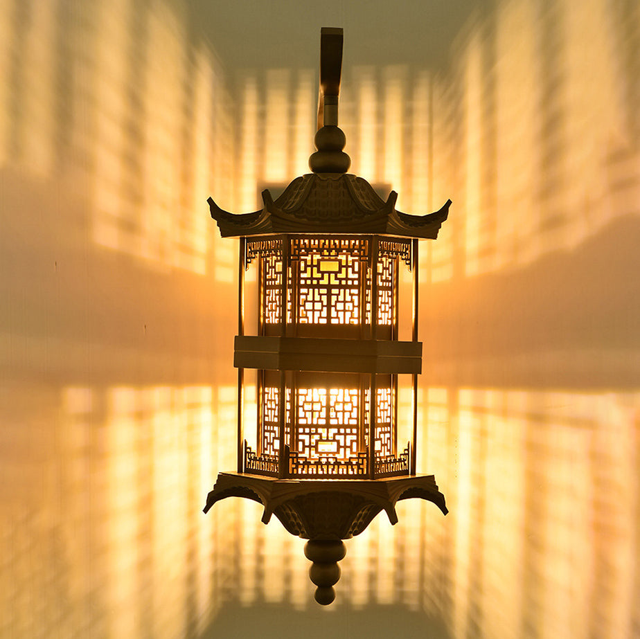 Tower Rectangular Metal Patio Outdoor Light