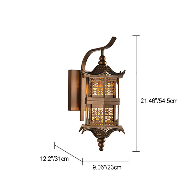 Tower Rectangular Metal Patio Outdoor Light