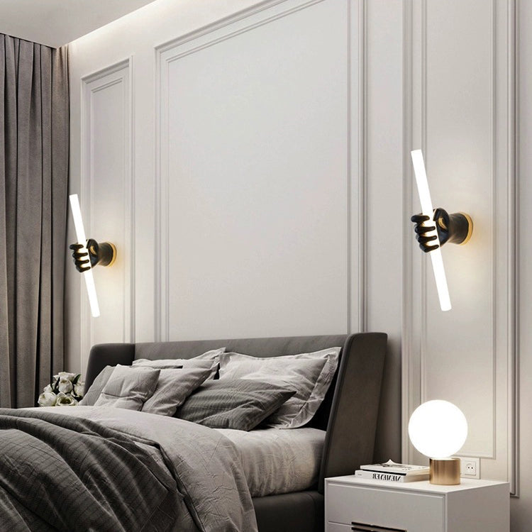 Palm Resin Acrylic Bedroom Wall Lamp