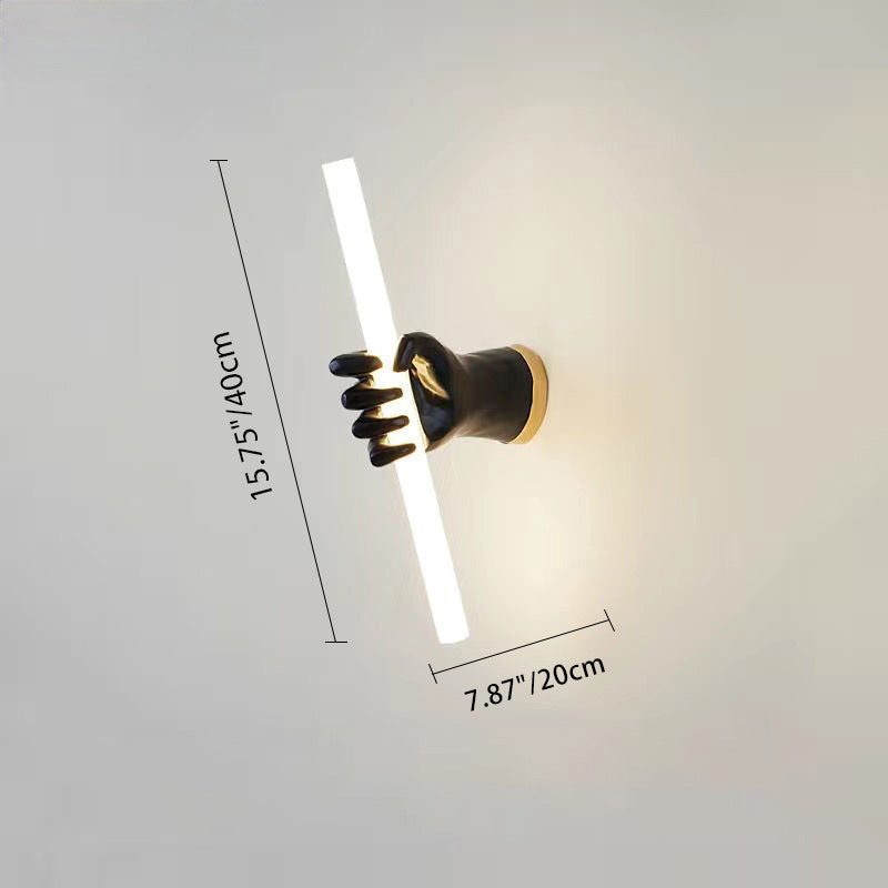 Palm Resin Acrylic Bedroom Wall Lamp