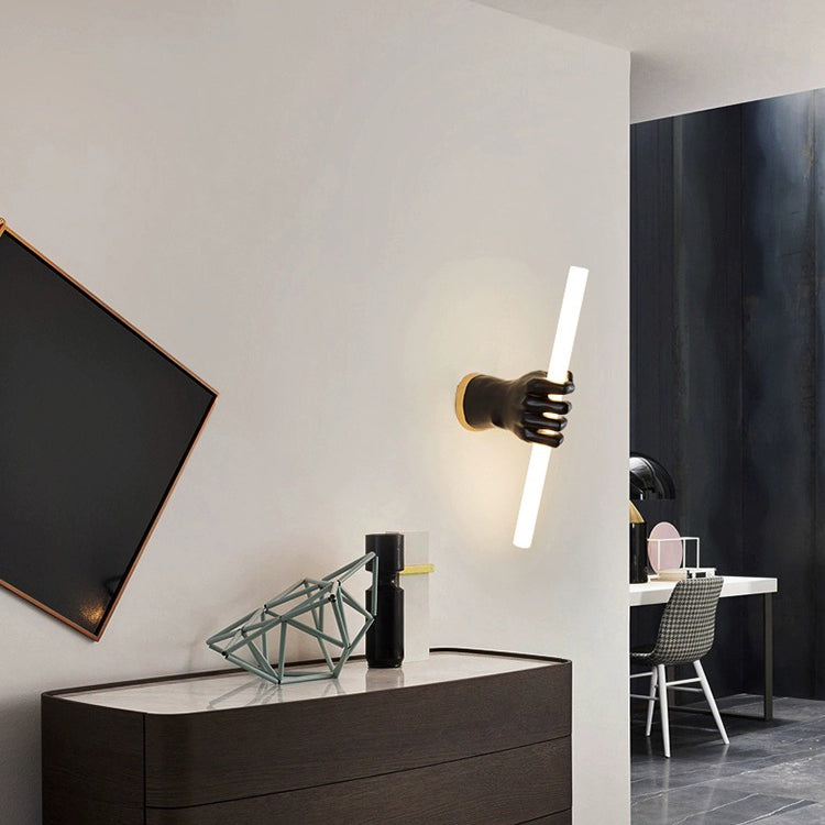 Palm Resin Acrylic Bedroom Wall Lamp