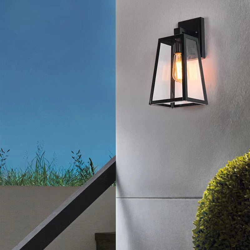 Trapezoid Aluminum Glass Patio Outdoor Light