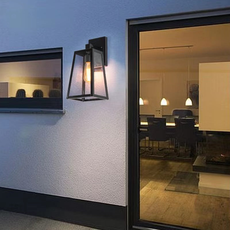 Trapezoid Aluminum Glass Patio Outdoor Light