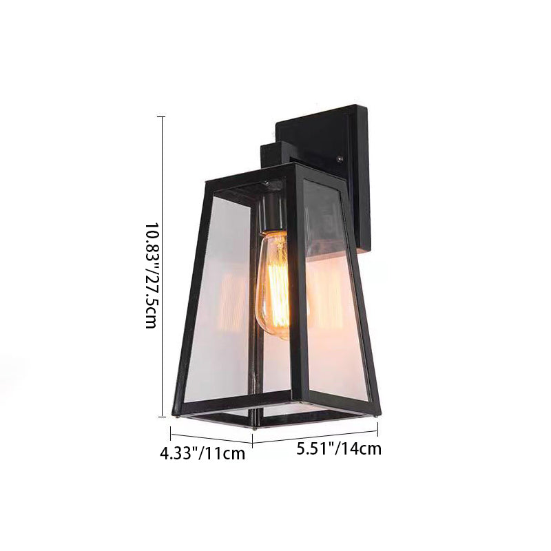 Trapezoid Aluminum Glass Patio Outdoor Light