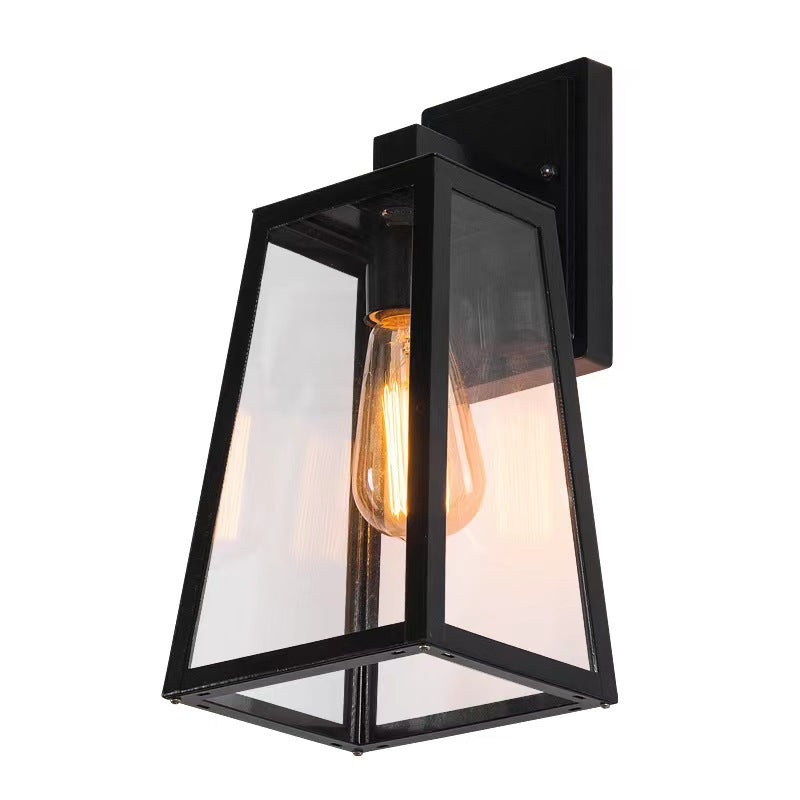 Trapezoid Aluminum Glass Patio Outdoor Light