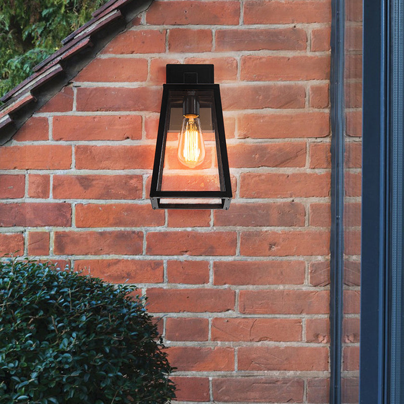 Trapezoid Aluminum Glass Patio Outdoor Light