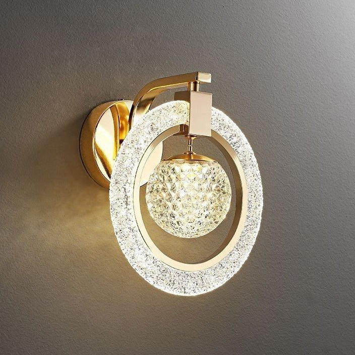 Circle Metal Acrylic Bedroom Wall Lamp
