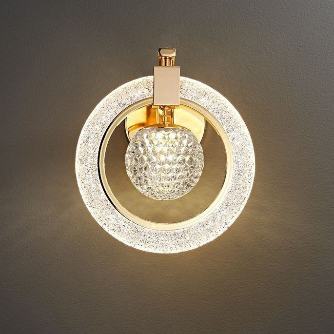 Circle Metal Acrylic Bedroom Wall Lamp
