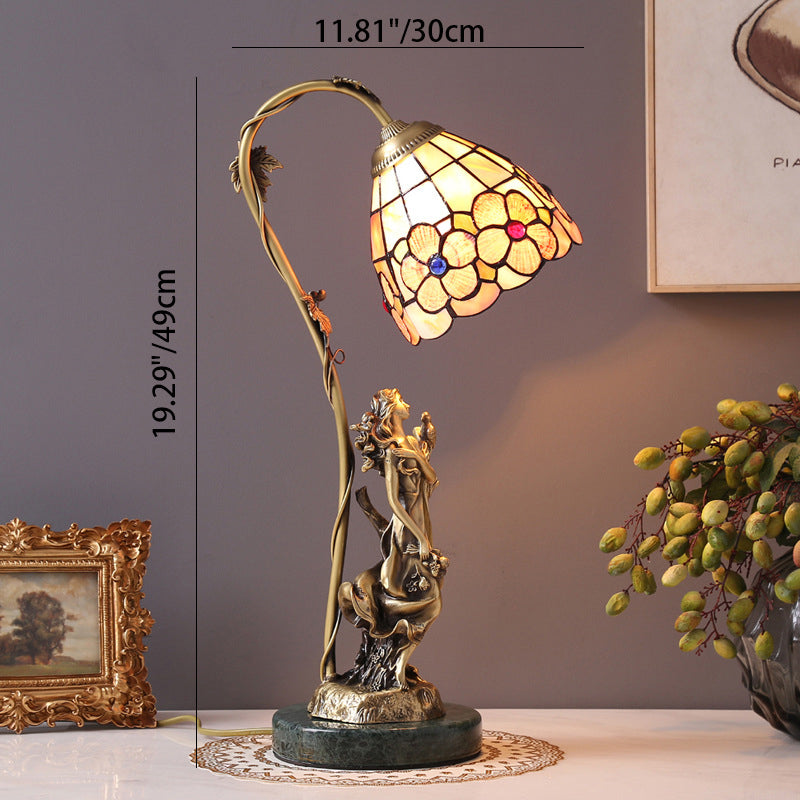 Goddess Dome Copper Glass Table Lamp
