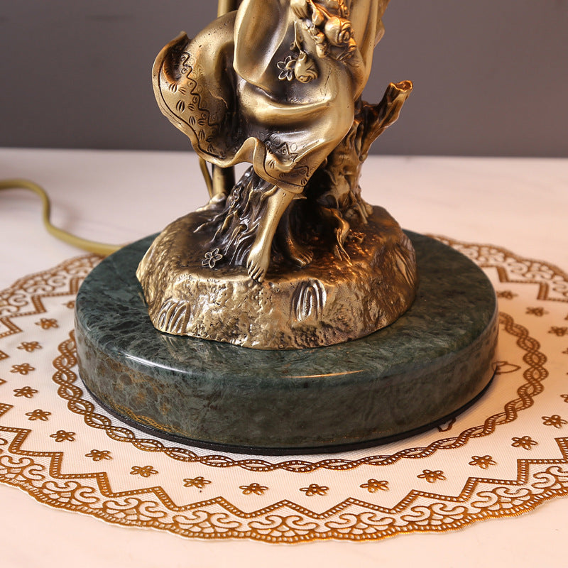 Goddess Dome Copper Glass Table Lamp