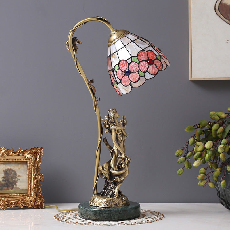 Goddess Dome Copper Glass Table Lamp