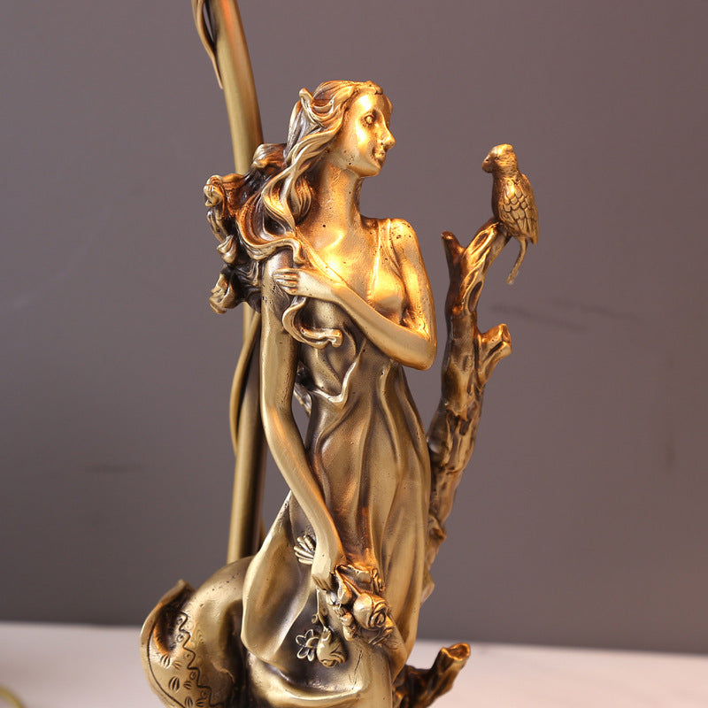 Goddess Dome Copper Glass Table Lamp