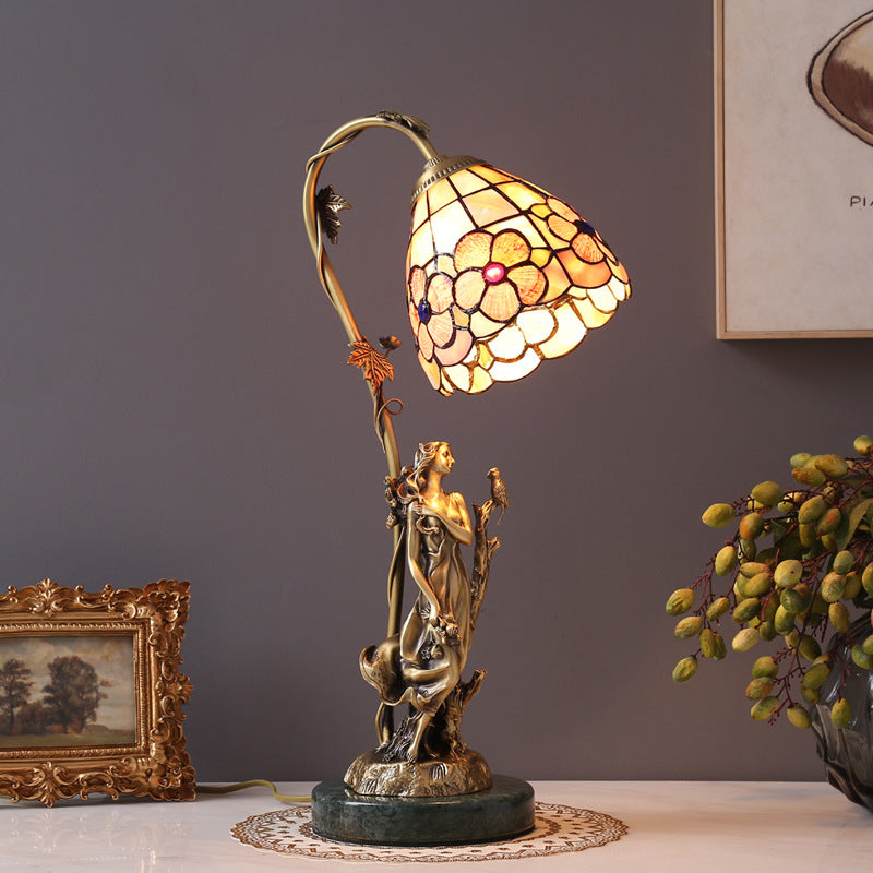 Goddess Dome Copper Glass Table Lamp