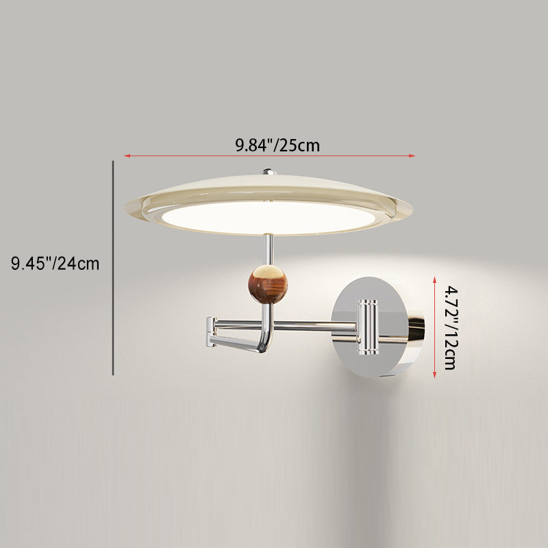 Flying Saucer Metal Acrylic Wall Lamp