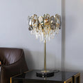 Water Drop Crystal Glass 3-Light Table Lamp