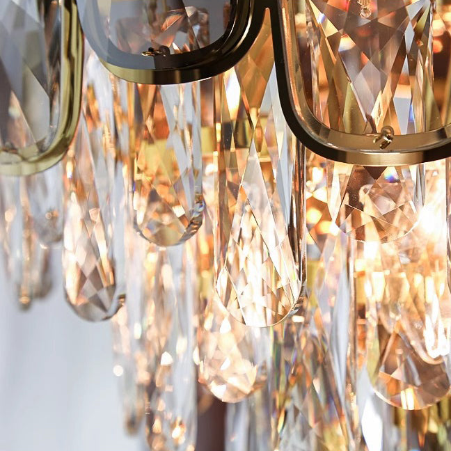 Water Drop Crystal Glass 3-Light Table Lamp