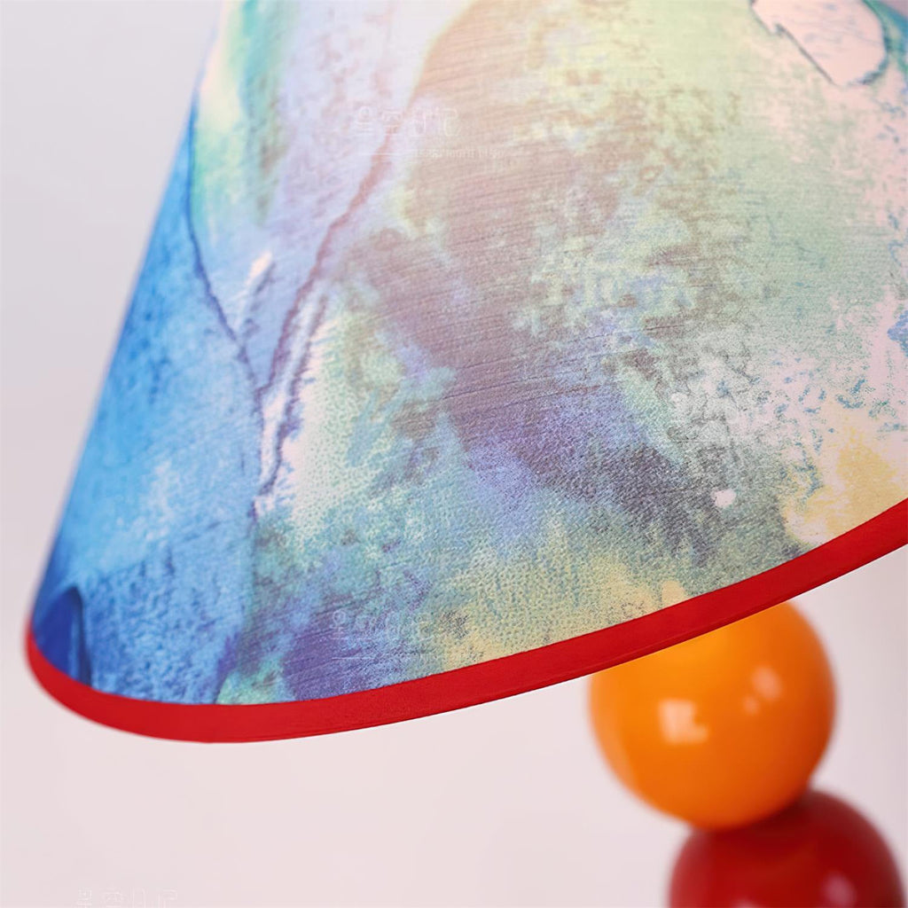Frustum Cone Iron Fabric Table Lamp
