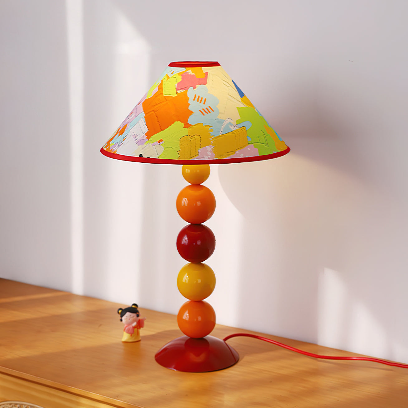 Frustum Cone Iron Fabric Table Lamp