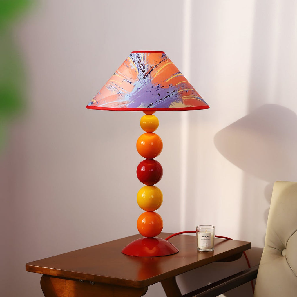 Frustum Cone Iron Fabric Table Lamp