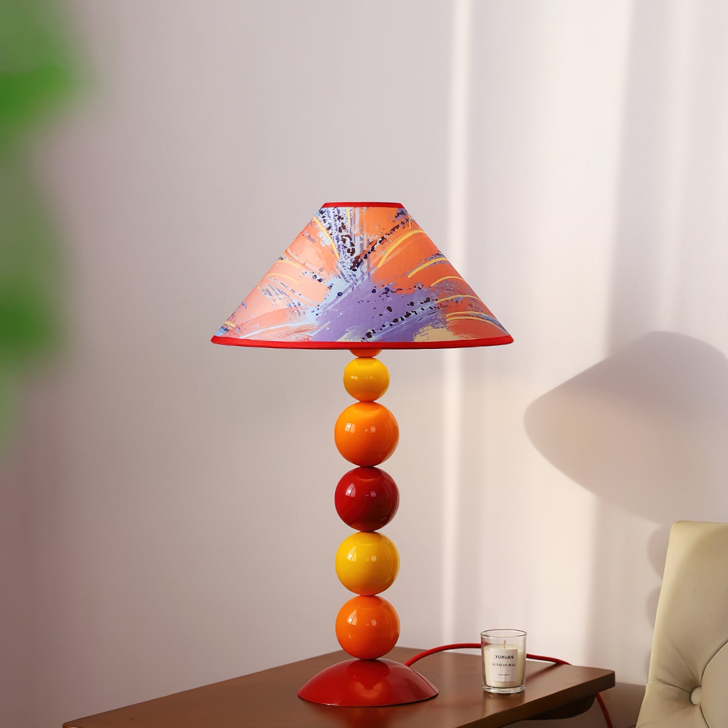 Frustum Cone Iron Fabric Table Lamp