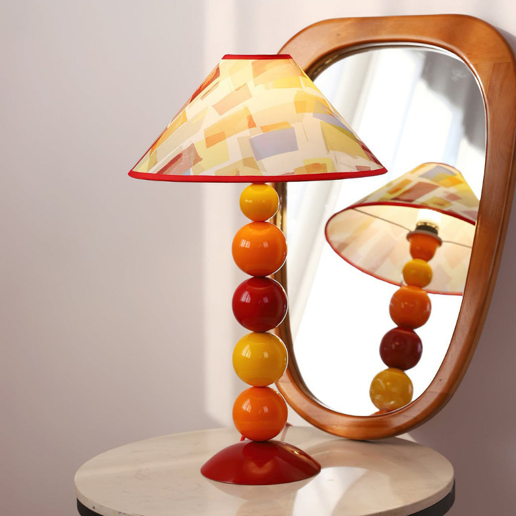 Frustum Cone Iron Fabric Table Lamp