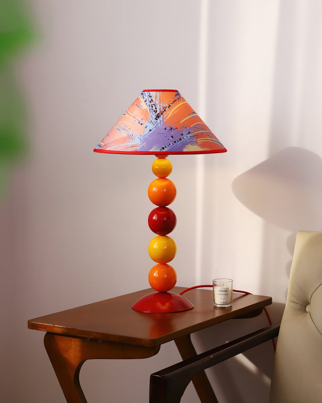 Frustum Cone Iron Fabric Table Lamp