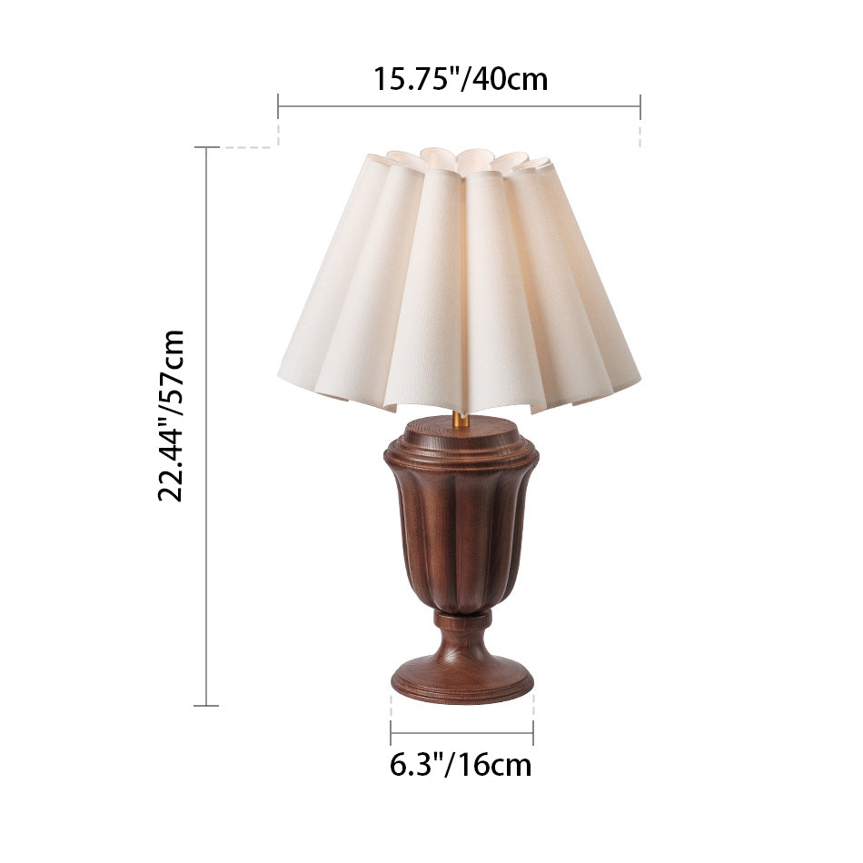 Tapered Cotton Linen Solid Table Lamp
