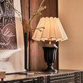 Tapered Cotton Linen Solid Table Lamp