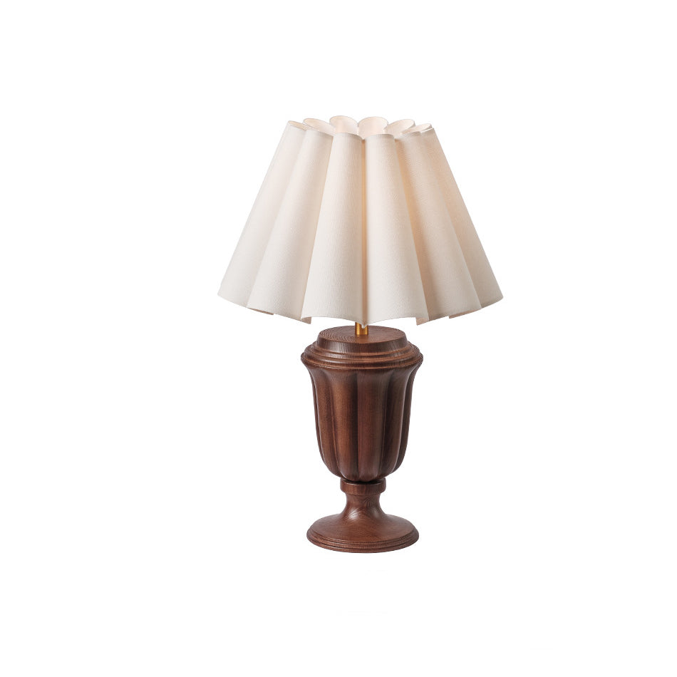 Tapered Cotton Linen Solid Table Lamp