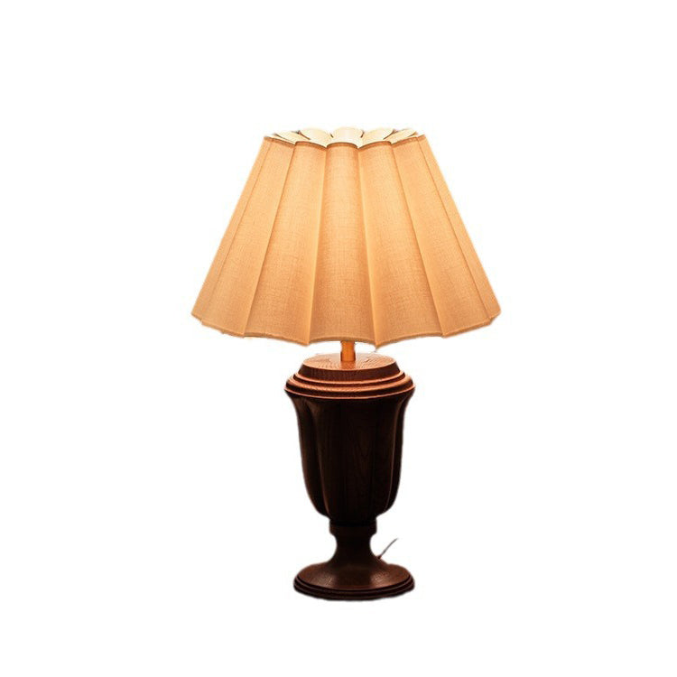 Tapered Cotton Linen Solid Table Lamp