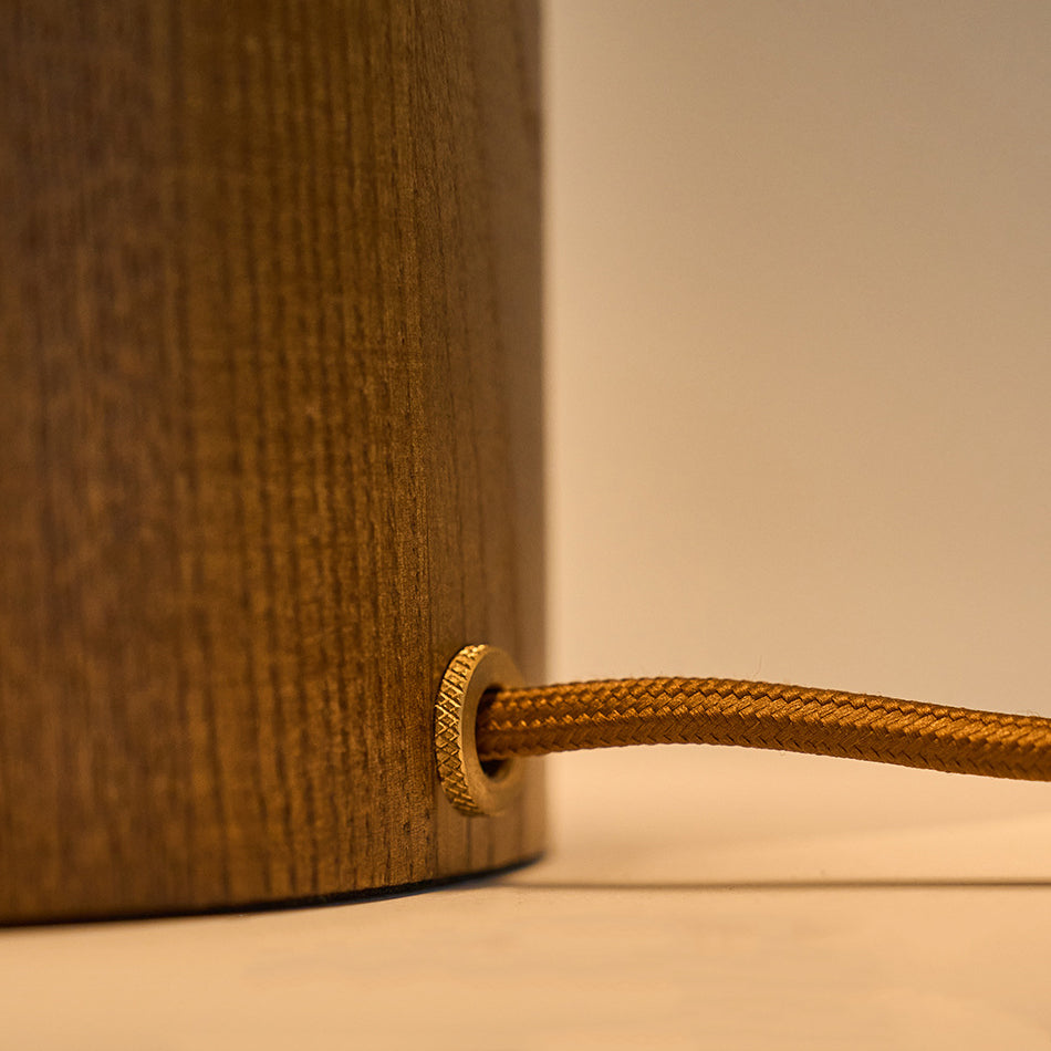 Tapered Plaid Lampshade Ash Table Lamp