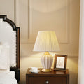 Tapered Fabric Solid Brass Table Lamp