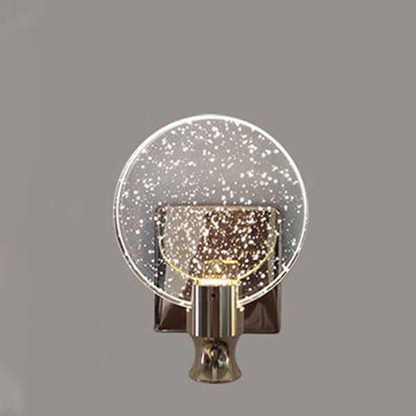 Round Crystal Metal Hallway Wall Lamp