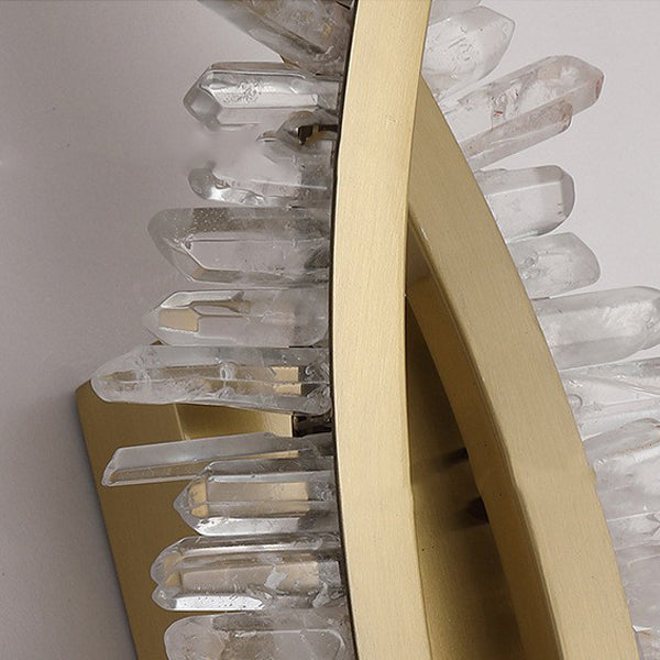 Curved Design Crystal Stainless Wall Lamp