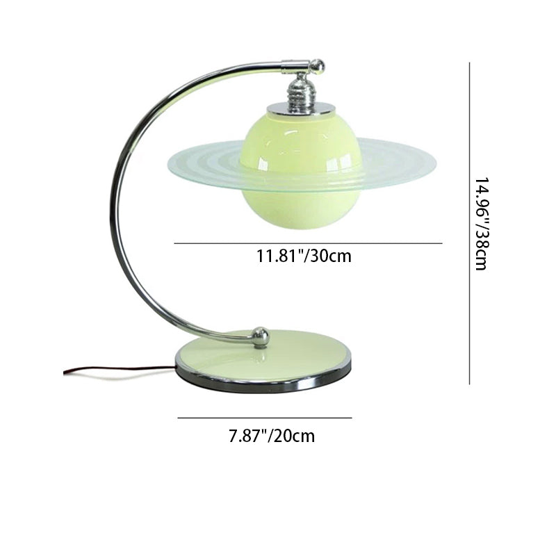 Globe Metal Glass Bedroom Table Lamp