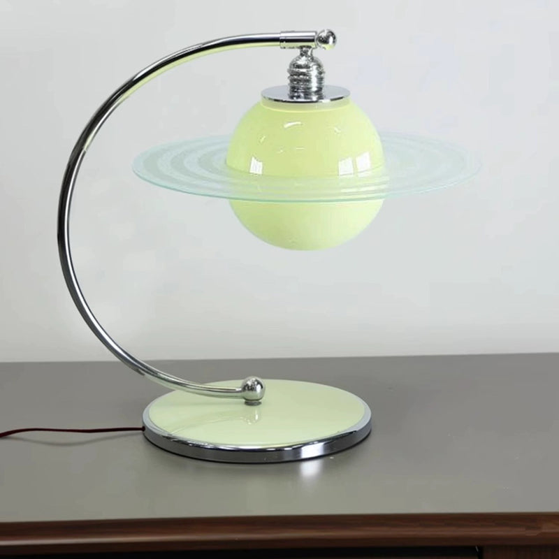 Globe Metal Glass Bedroom Table Lamp