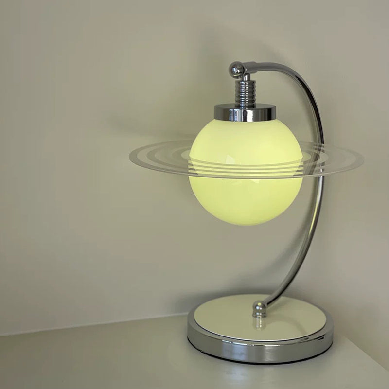 Globe Metal Glass Bedroom Table Lamp