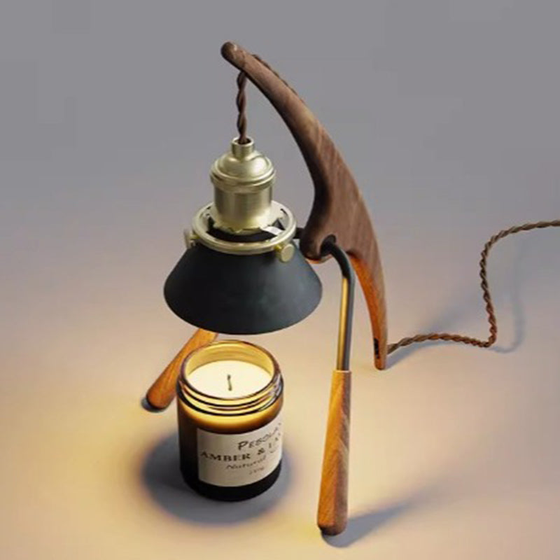 Cone Ash Metal Melting Table Lamp