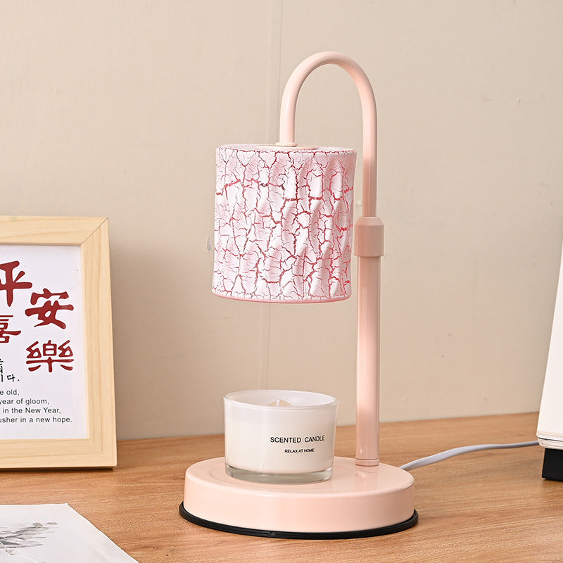 Cylinder Metal Glass Melting Table Lamp