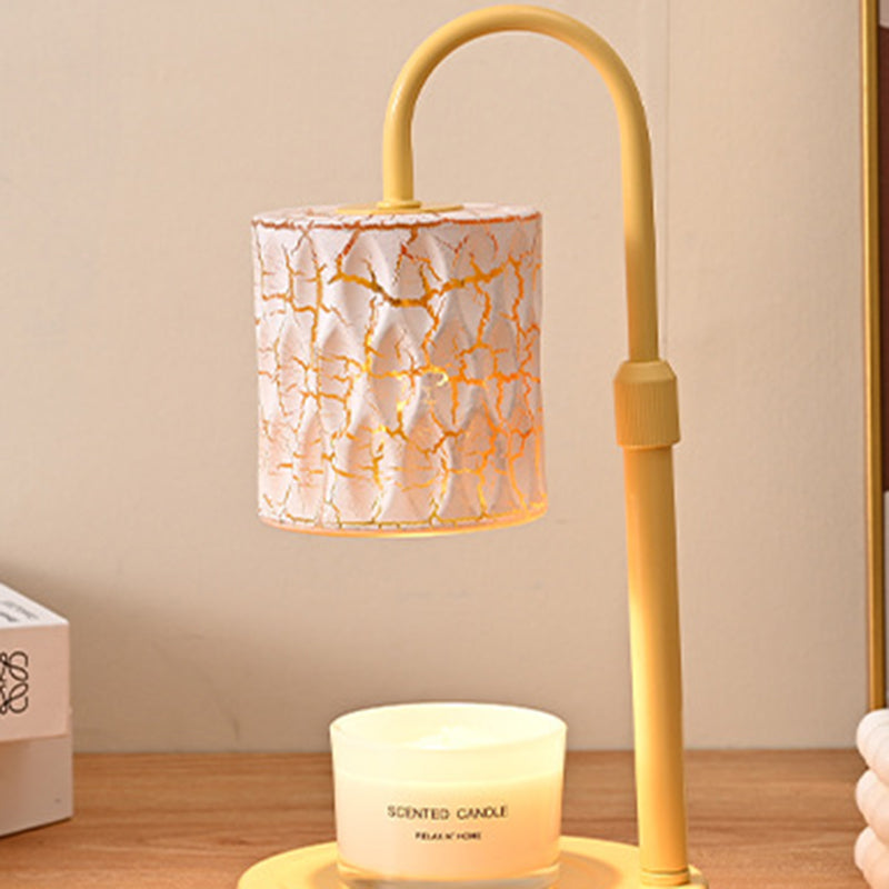Cylinder Metal Glass Melting Table Lamp