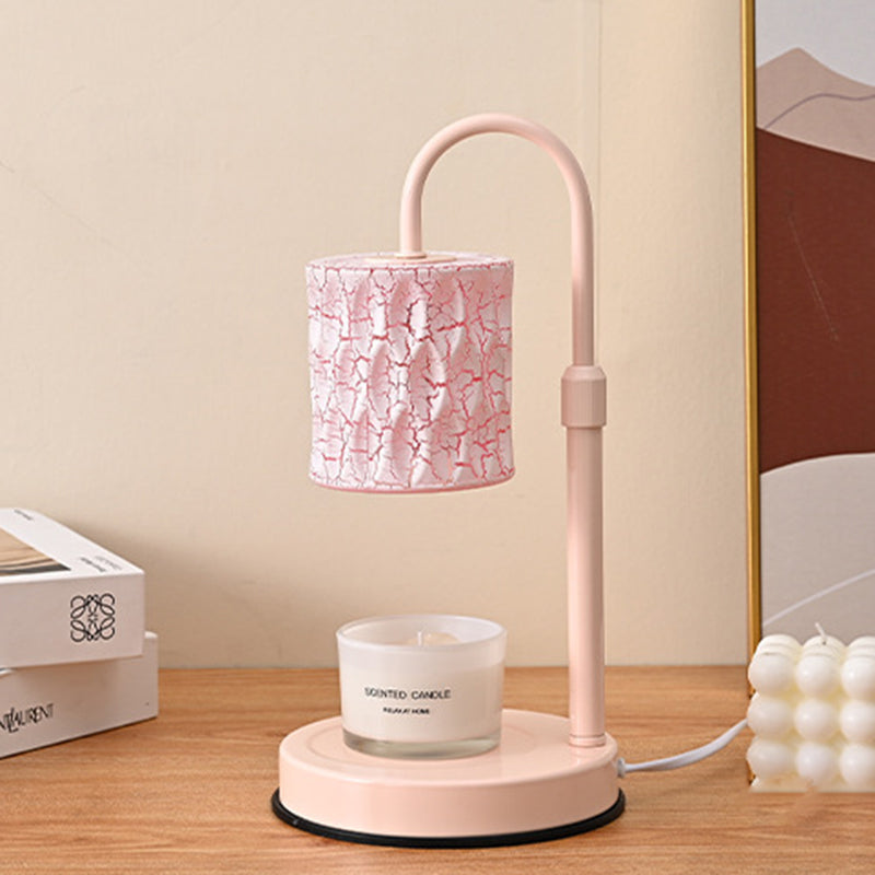 Cylinder Metal Glass Melting Table Lamp