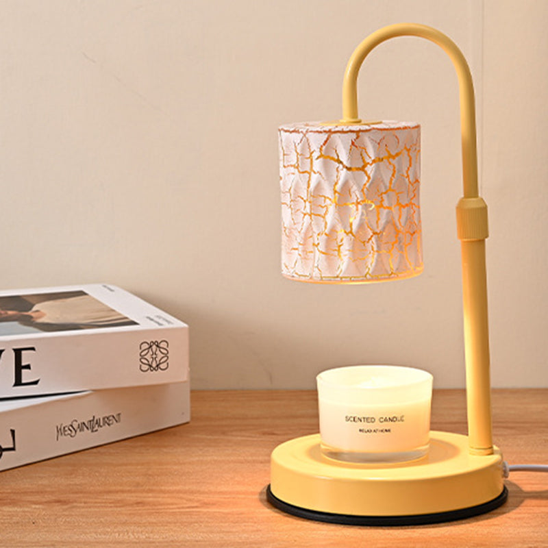 Cylinder Metal Glass Melting Table Lamp