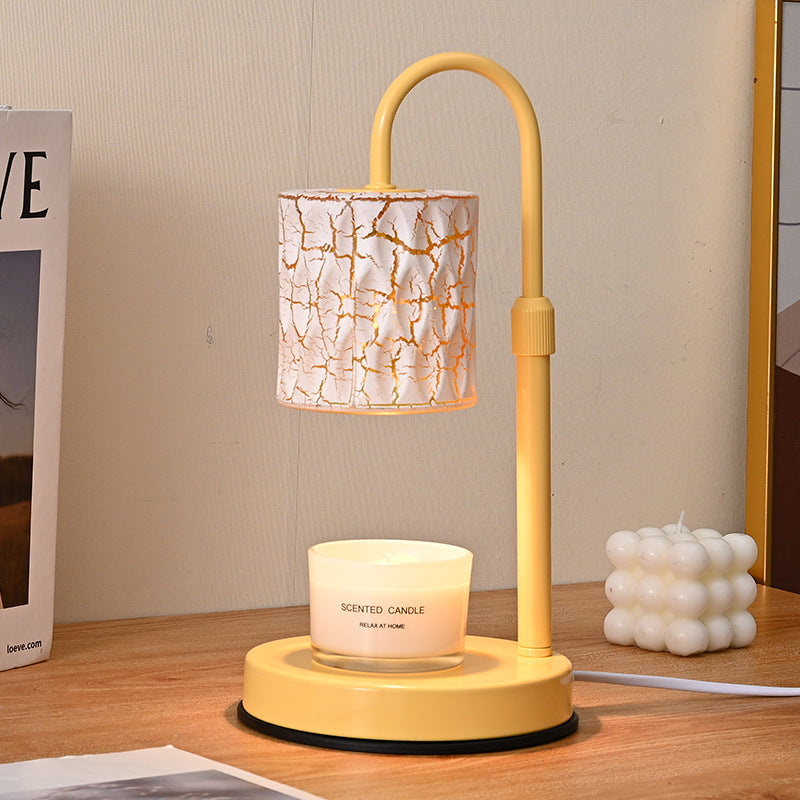 Cylinder Metal Glass Melting Table Lamp