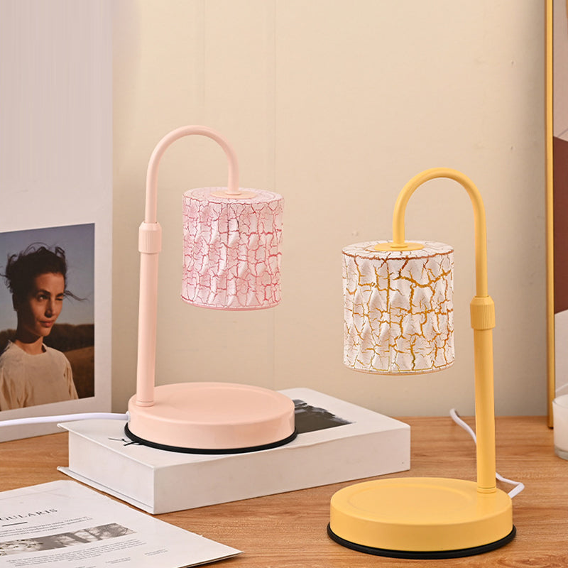 Cylinder Metal Glass Melting Table Lamp
