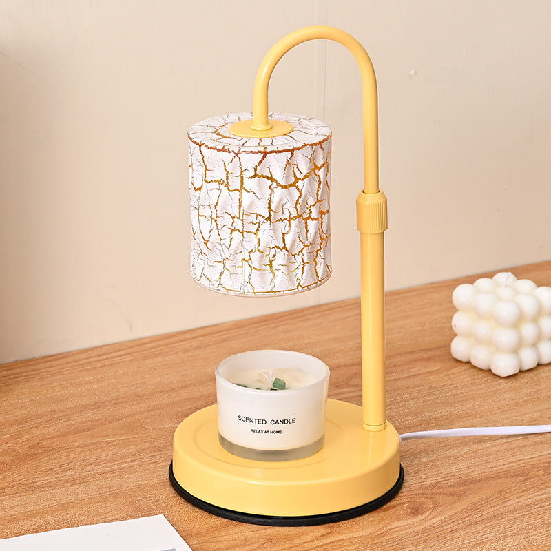 Cylinder Metal Glass Melting Table Lamp