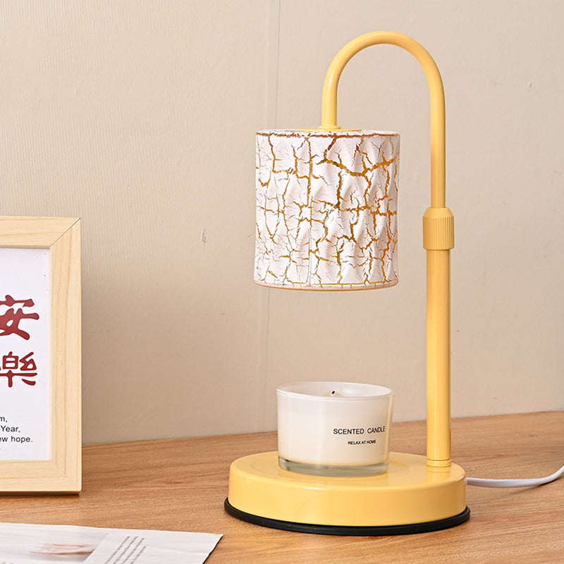 Cylinder Metal Glass Melting Table Lamp