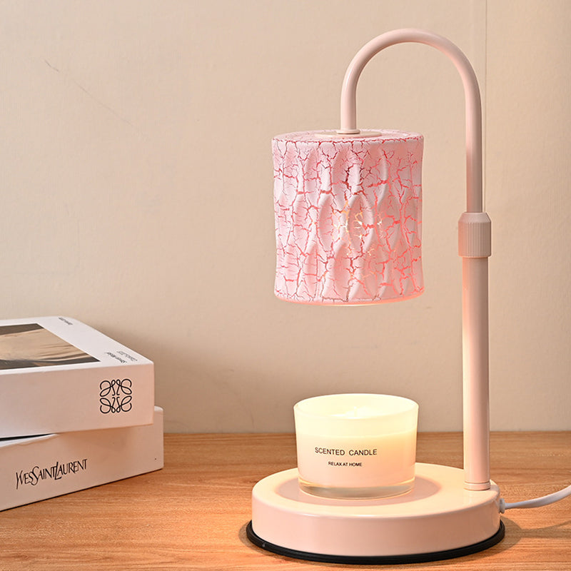 Cylinder Metal Glass Melting Table Lamp